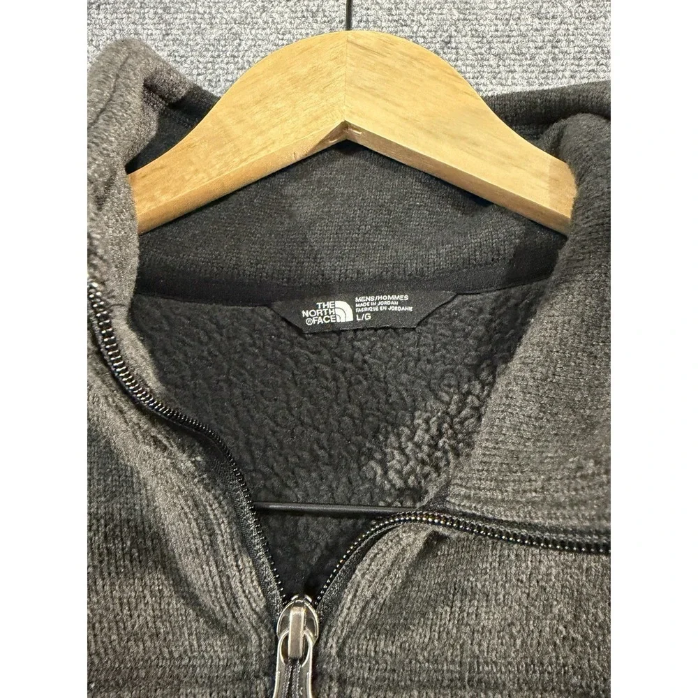 The North Face Mens 1/4 Zip Fleece Pullover Sweater Gray Large L